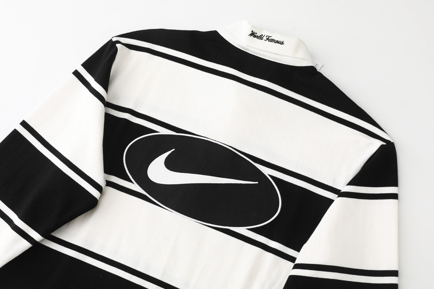 Supreme x Nike Striped Rugby Shirt Black & White