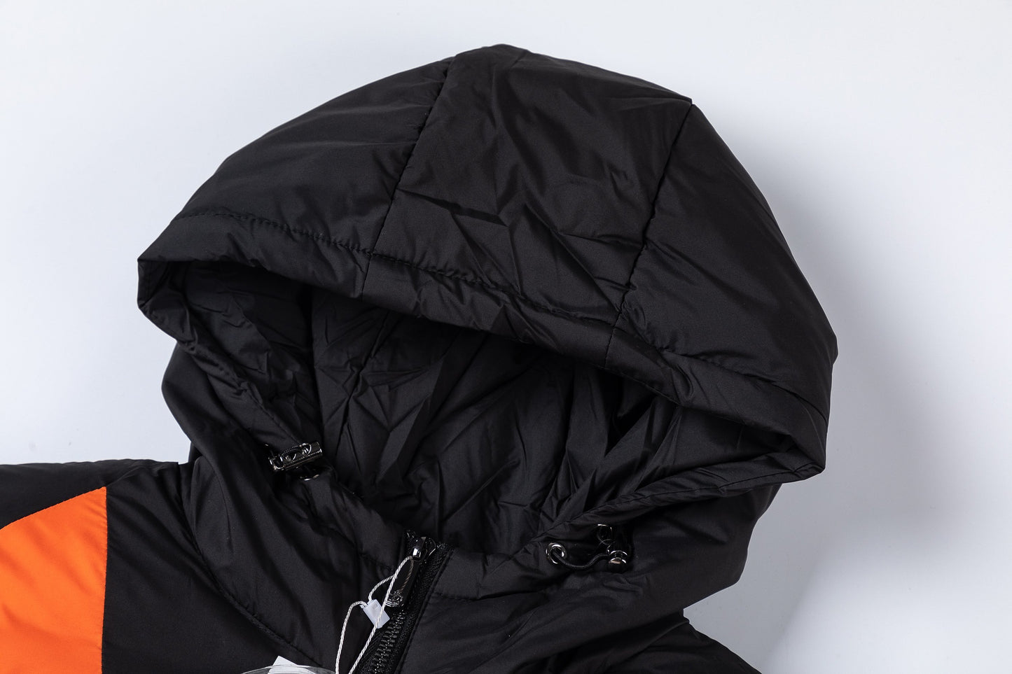 Nike Oversized Swoosh Puffer Jacket Black/Orange