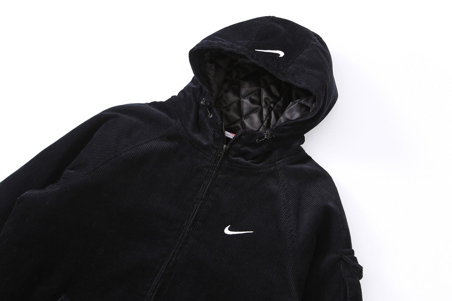 Nike Corduroy Hooded Jacket Black