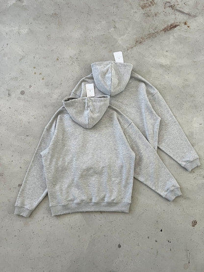 Anine Bing Hoodie – Grey with Black Logo