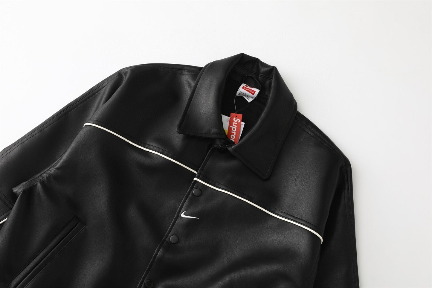 Supreme x Nike Leather Jacket  Black