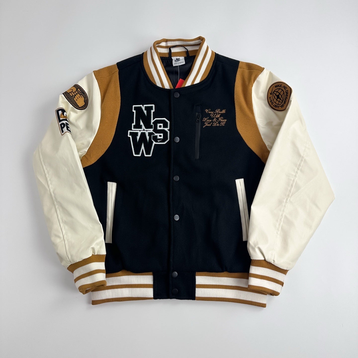 Nike NSW Varsity Jacket  Black & Cream