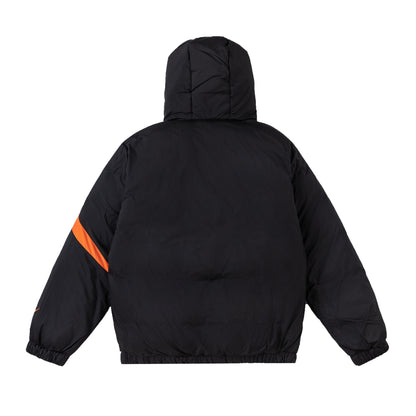 Nike Oversized Swoosh Puffer Jacket  Black/Orange