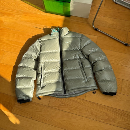 Nike Puffer Jacket Metallic Silver & Rose Pink