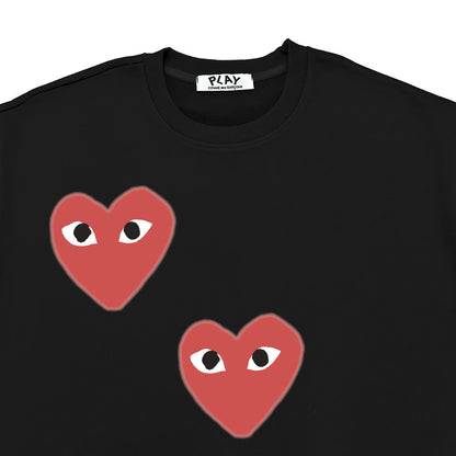 Comme des Garçons Play Sweatshirt Red Hearts