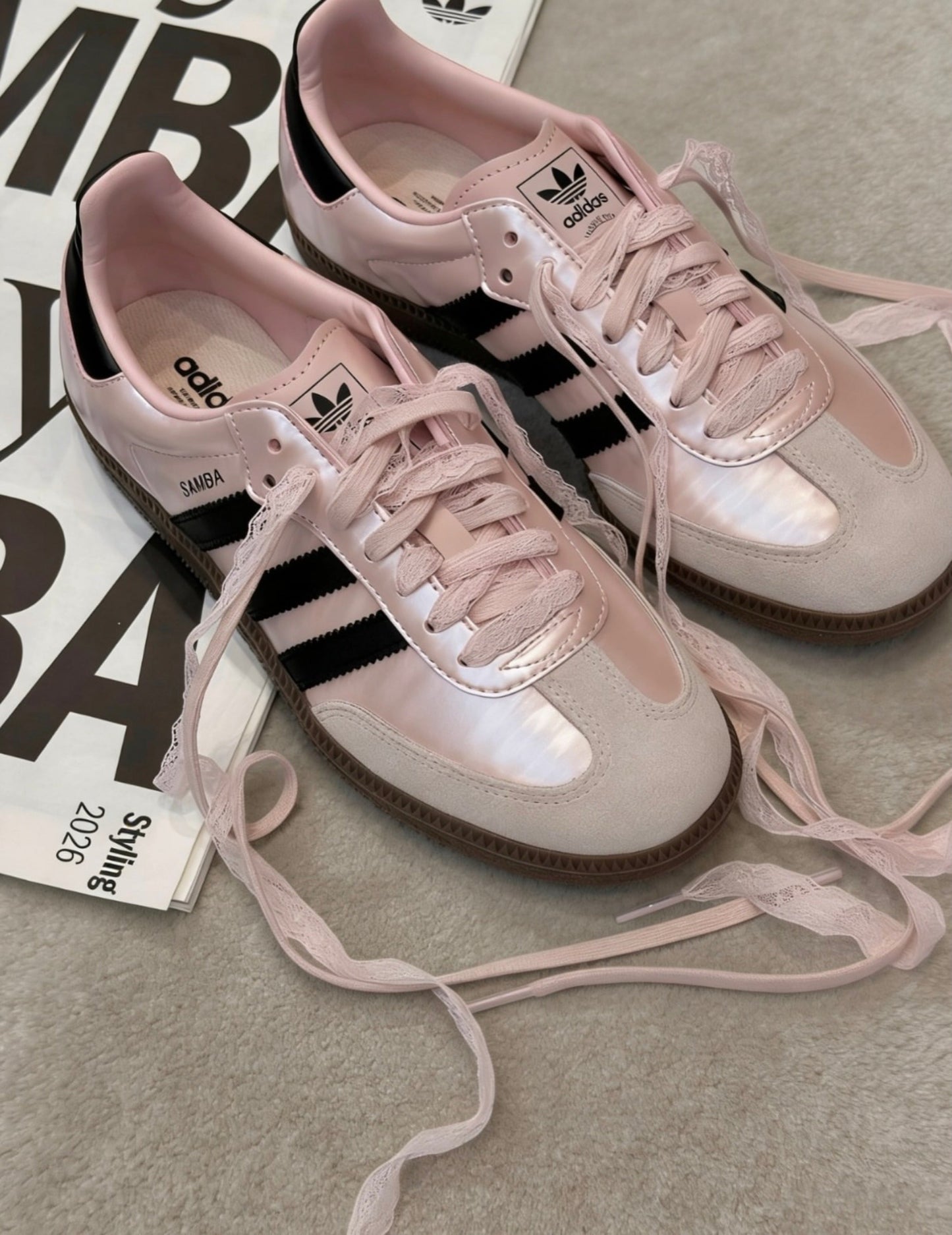 Adidas Samba — Pearlescent Pink