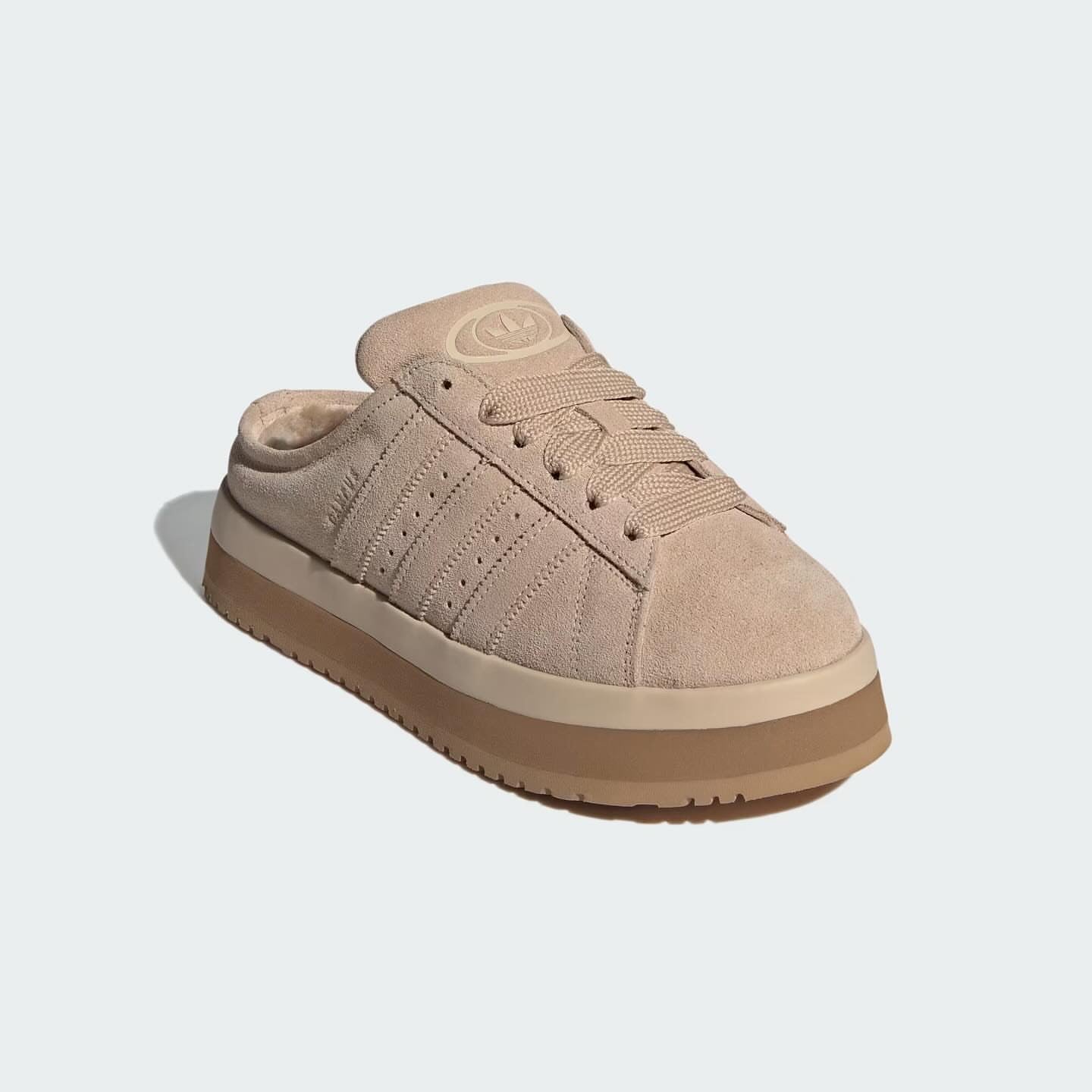 Adidas Campus winter Mule Platform Beige