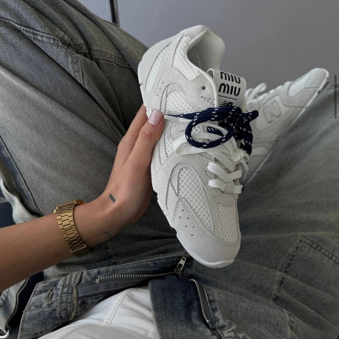 New Balance MIU MIU full white