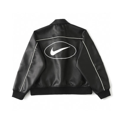 Supreme x Nike Leather Jacket  Black