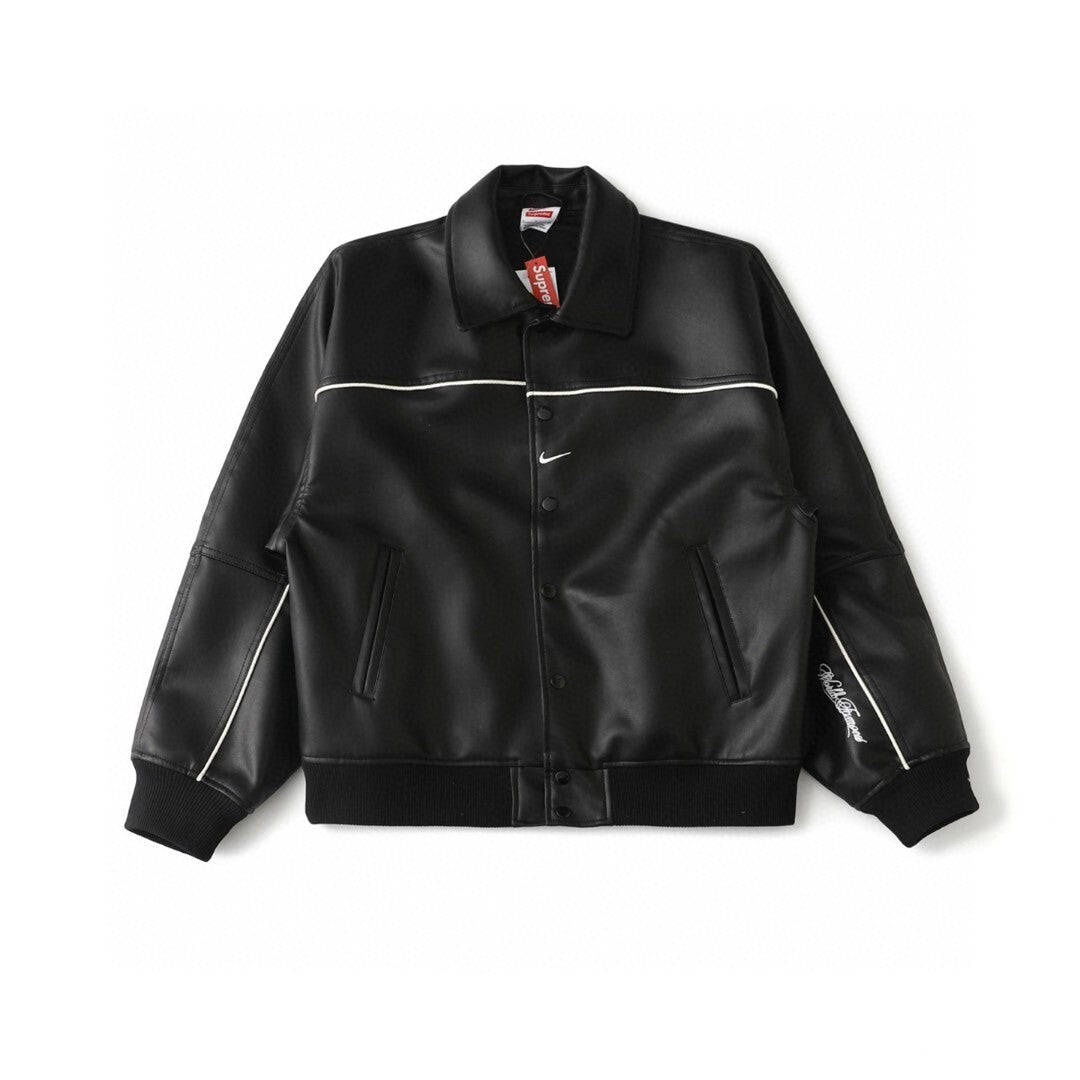 Supreme x Nike Leather Jacket  Black