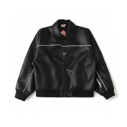 Supreme x Nike Leather Jacket  Black