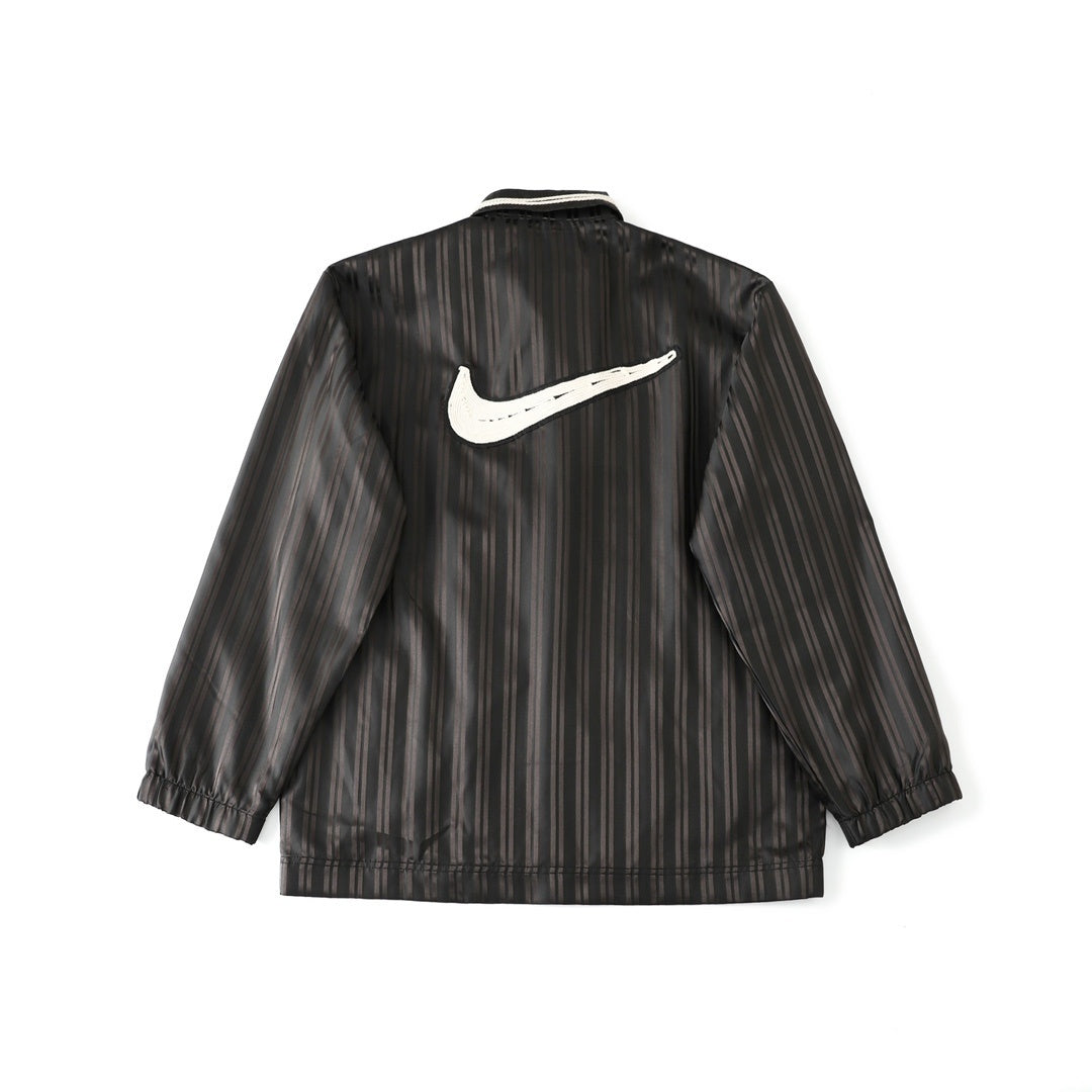 Nike x Stüssy Satin Coach Jacket Black